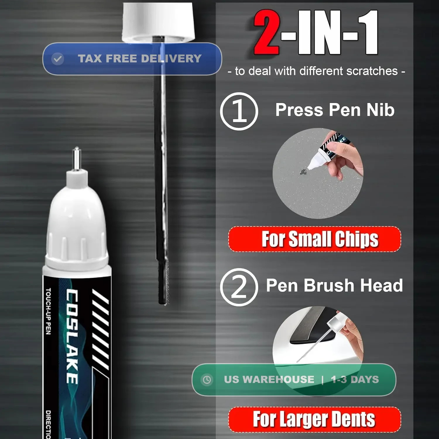 Touch Up Paint Kit For Lexus 1J7 Atomic Silver Metallic Scratch Repair Kit FAST