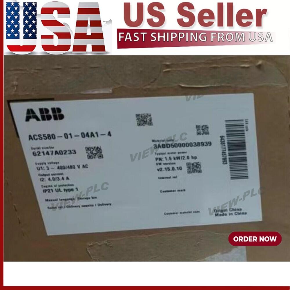ACS580-01-04A1-4 ABB 1.5 KW Inverter Brand New in Box!Spot Goods Zy US Free TAX