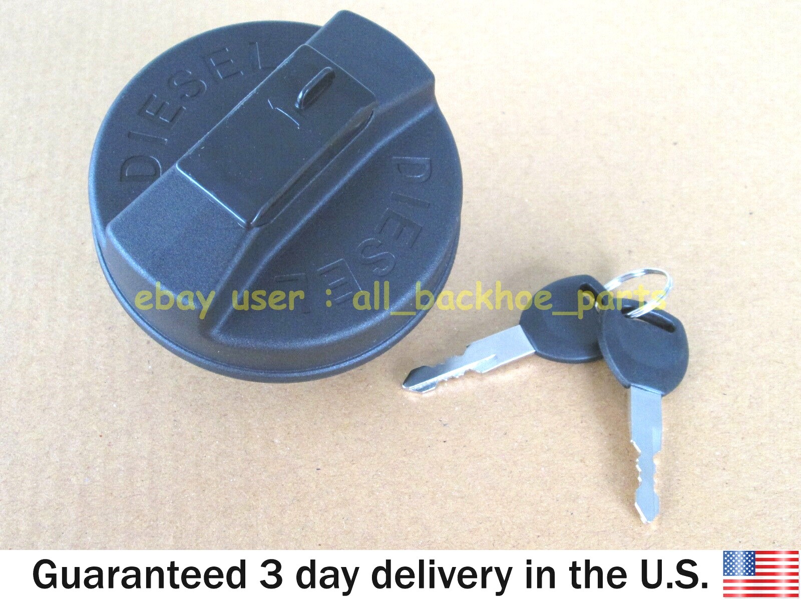 JCB BACKHOE – DIESEL FUEL TANK CAP WITH 2 KEYS (PART NO. 332/F4780 331/11403)