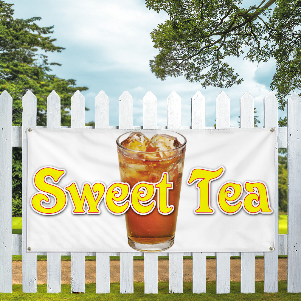 Vinyl Banner Multiple Sizes Sweet Tea Restaurant Cafe Bar D Restaurant & Food