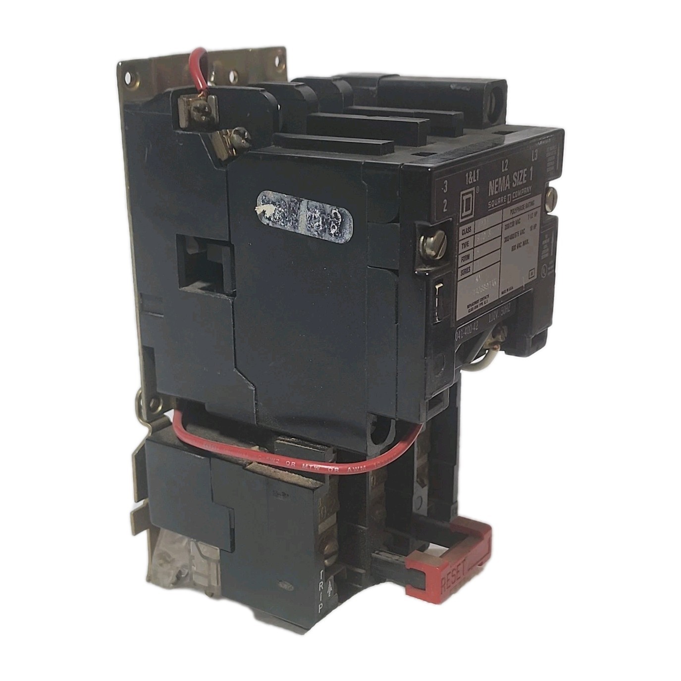Square D NEMA Size 1 Motor Starter 8536 SCO3 Series A 120V Coil 3-Pole 8536SCO3