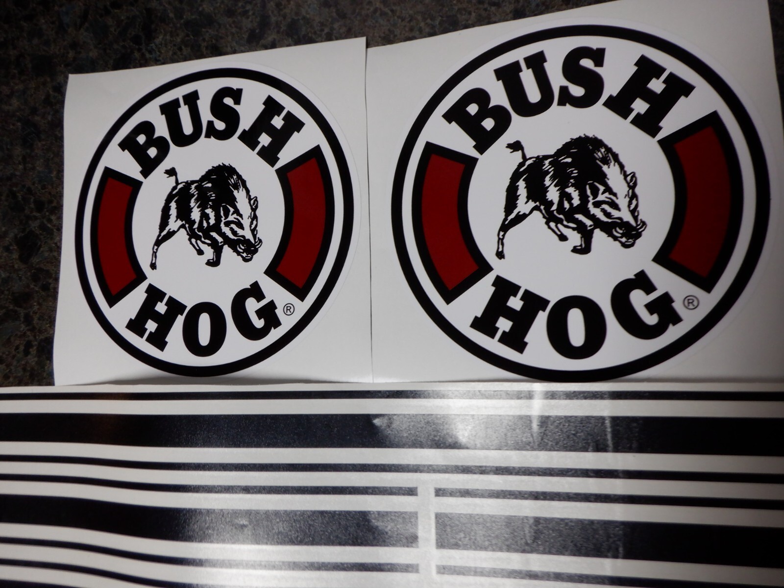 BUSH HOG LOADER DECALS. MODEL 2400QT. VINYL. SEE DETAILS