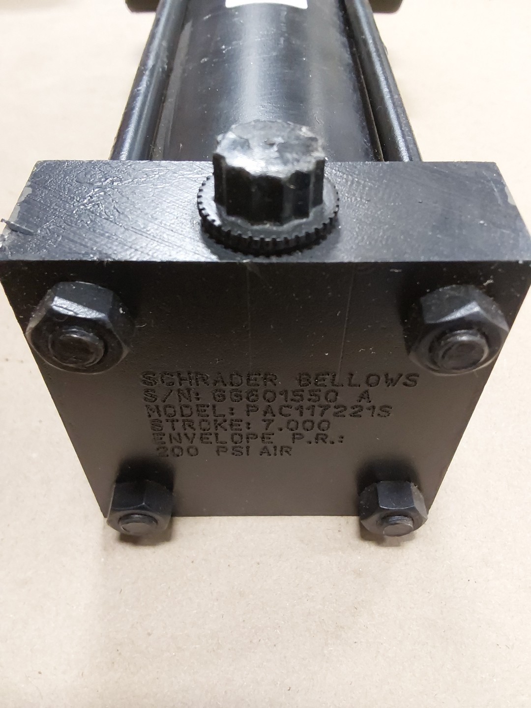 Schrader Bellows PAC117221S 7.000 PA-2 Series Pneumatic Air Cylinder 200PSI