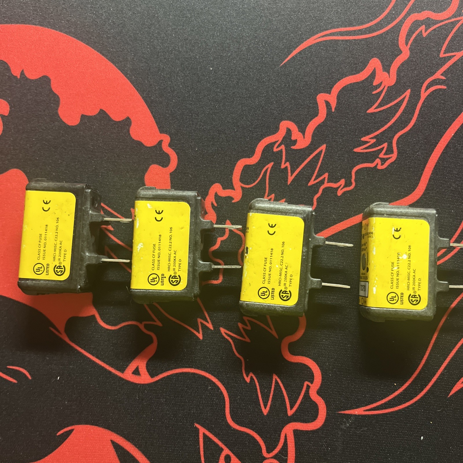 4x Eaton TCF20 Bussmann Low-Peak CUBEFuse 20A 600V