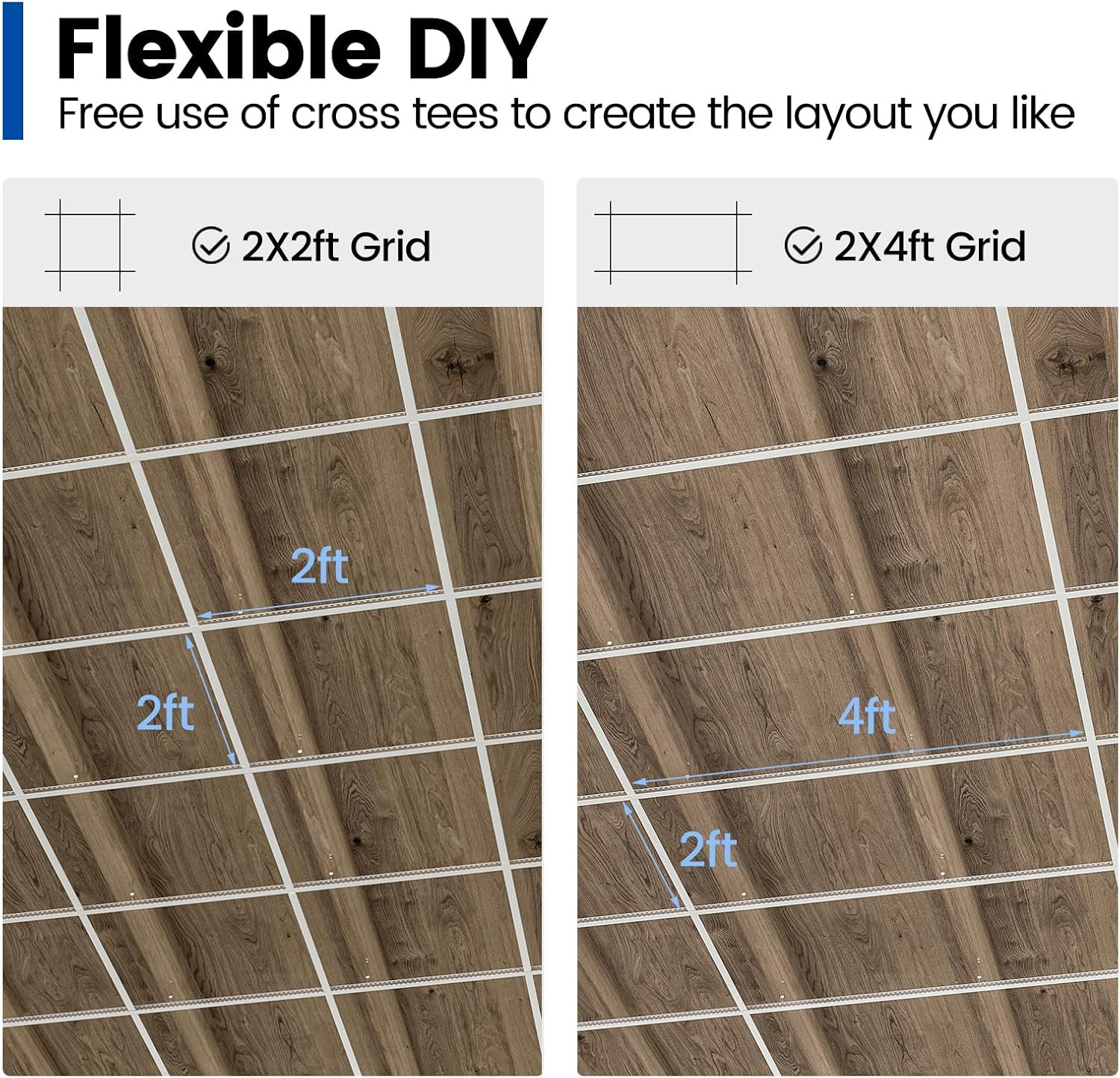 10Pack White Wall Molding Drop Ceiling Grid Kit Total Length 60Ft Galvanized Ste
