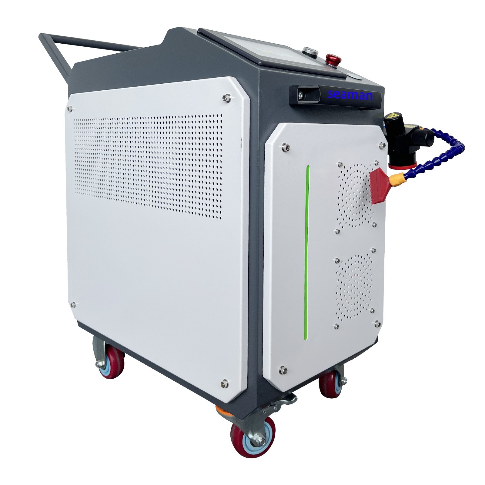 US SHIP 300W JPT Pulsed Laser Cleaning Machine Wood Laser Rust Oil Paint Removal