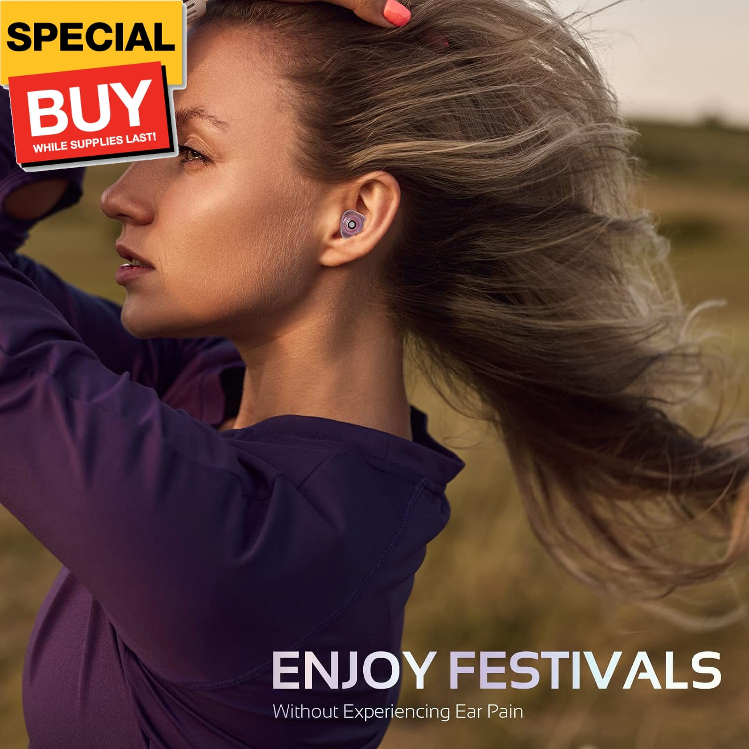 High Fidelity Concert Earplugs, Reusable Musicians Ear Plugs, 24dB Advanced Filt