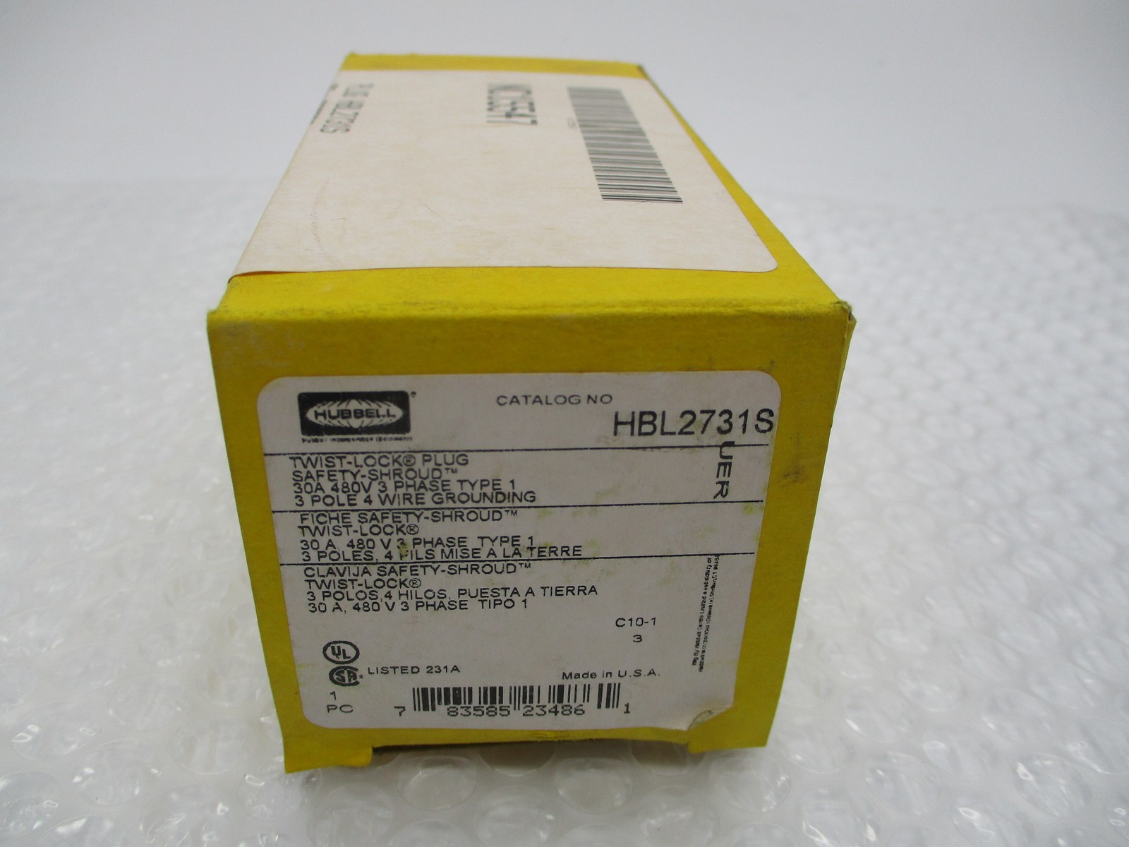 HUBBELL HBL2731S TWIST-LOCK PLUG NSMP