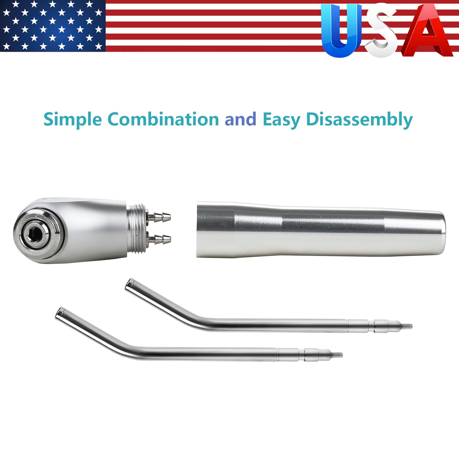 Dental Triple Way Syringe Air Water Spray Handpiece/Disposable Nozzles Tips Tube