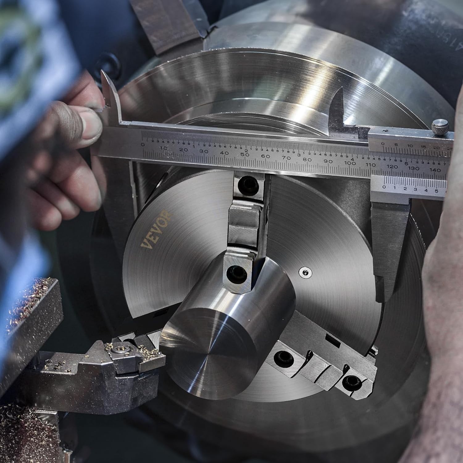 8» 3-Jaw Self-Centering Lathe Chuck for Precision Machining – HT300 Material