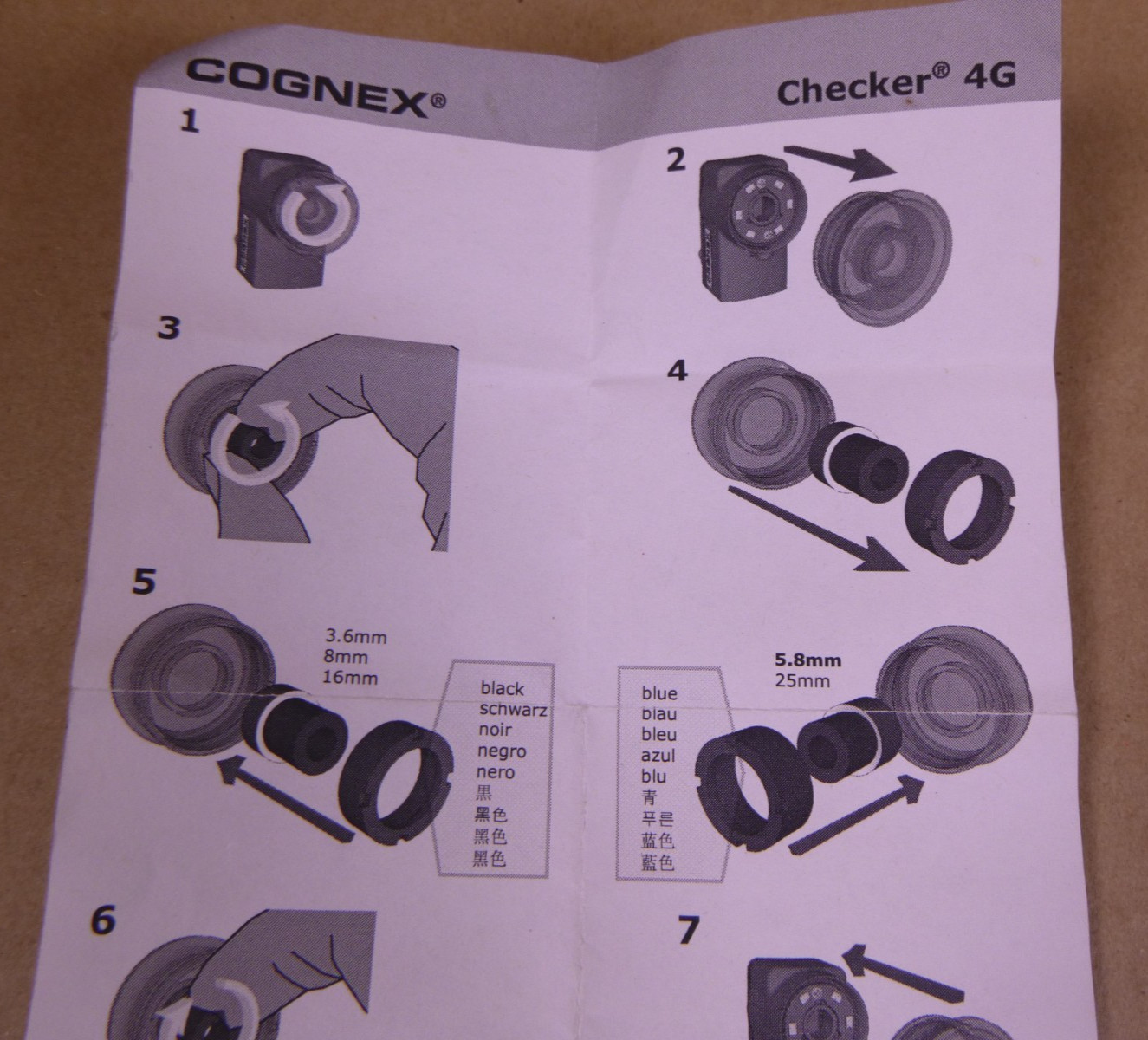 Cognex Checker 4G Sensor Replacement Parts 25mm 8mm 3.6mm F/2.0 Lens
