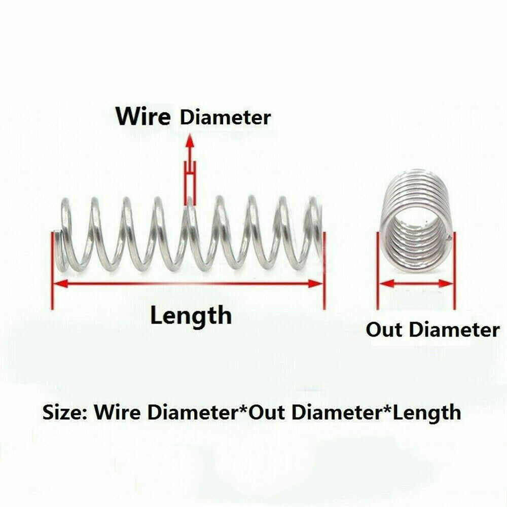 0.6mm Wire Dia. 4mm – 12mm Outside Dia. Compression Spring 304 Stainless Steel