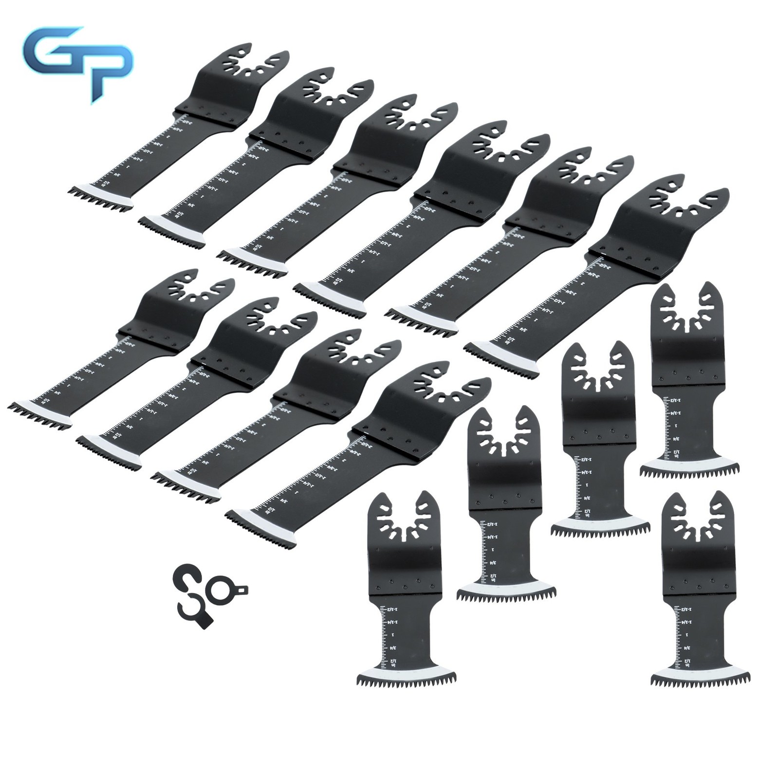 15 Pack Universal Bi-Metal Multi Tool Blades Extended Oscillating Saw Blades Kit