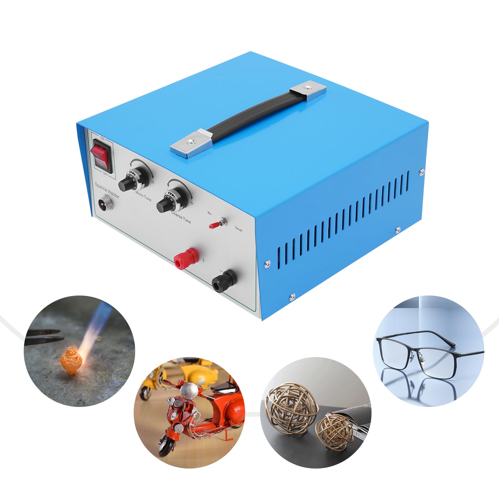 Electric Spot Welder Adjustable Jewelry Platinum Gold Welding Machine 80A 600W