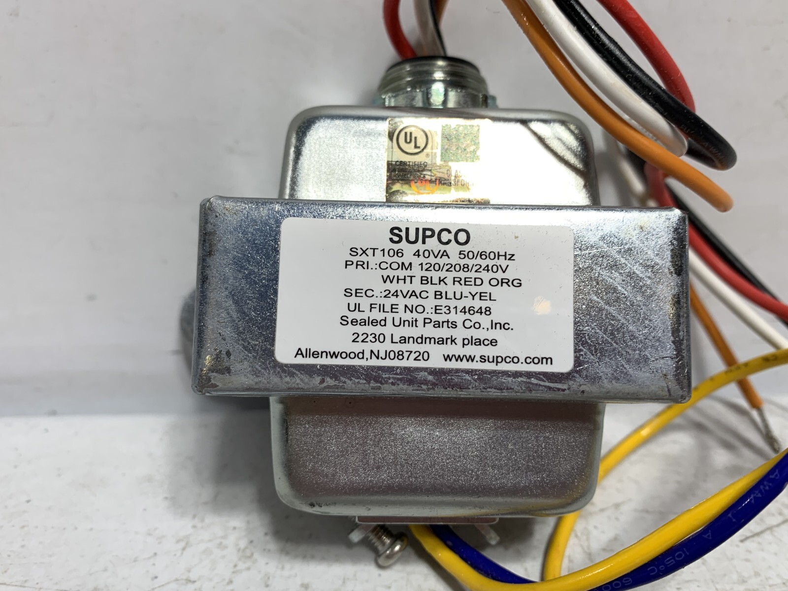 Supco SXT106 Transformer 120/208/240 Volts 40VA Multi-Mount
