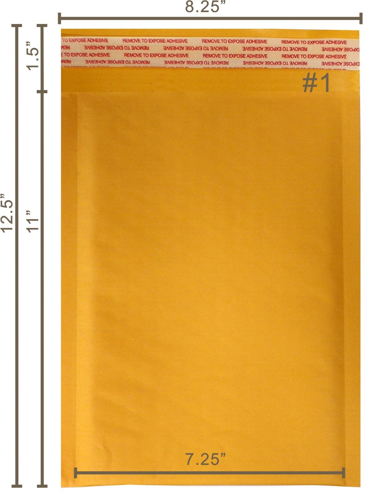 Yens® 200 #1 Kraft Bubble Padded Envelopes Mailers 7.25 X 11