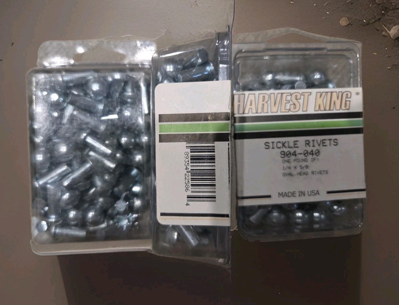Lot Of 3 ▪︎ Harvest King ▪︎ 904-040 SICKLE RIVETS