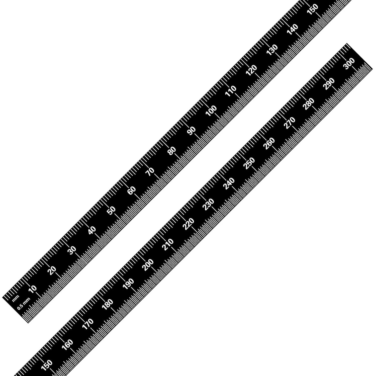 6″/150Mm Flexible Metal Ruler, Stainless Steel Machinist Rule with Black Chrome