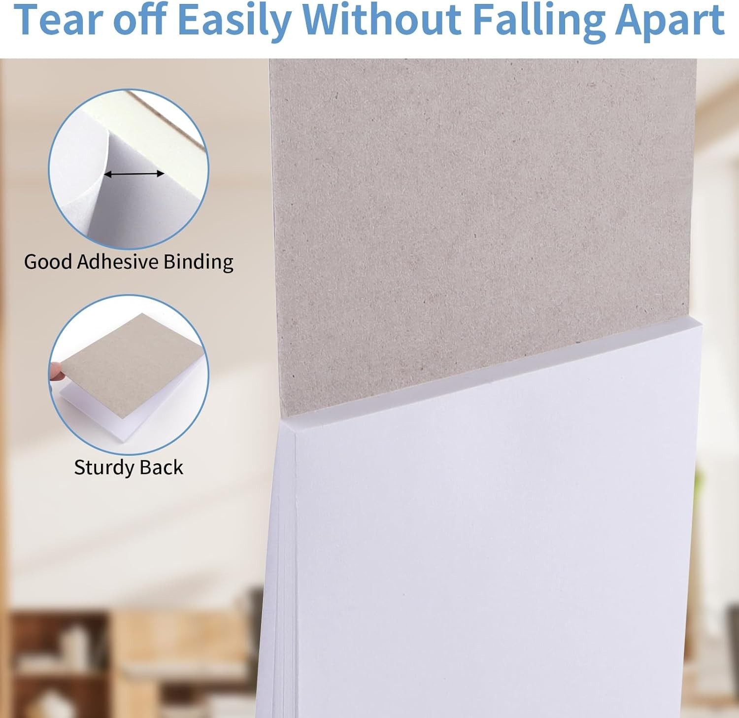 Note Pads 4×6 Inch, 6 Pack Blank Scratch Pads, 50 Sheets Per Memo Pad for Wri…
