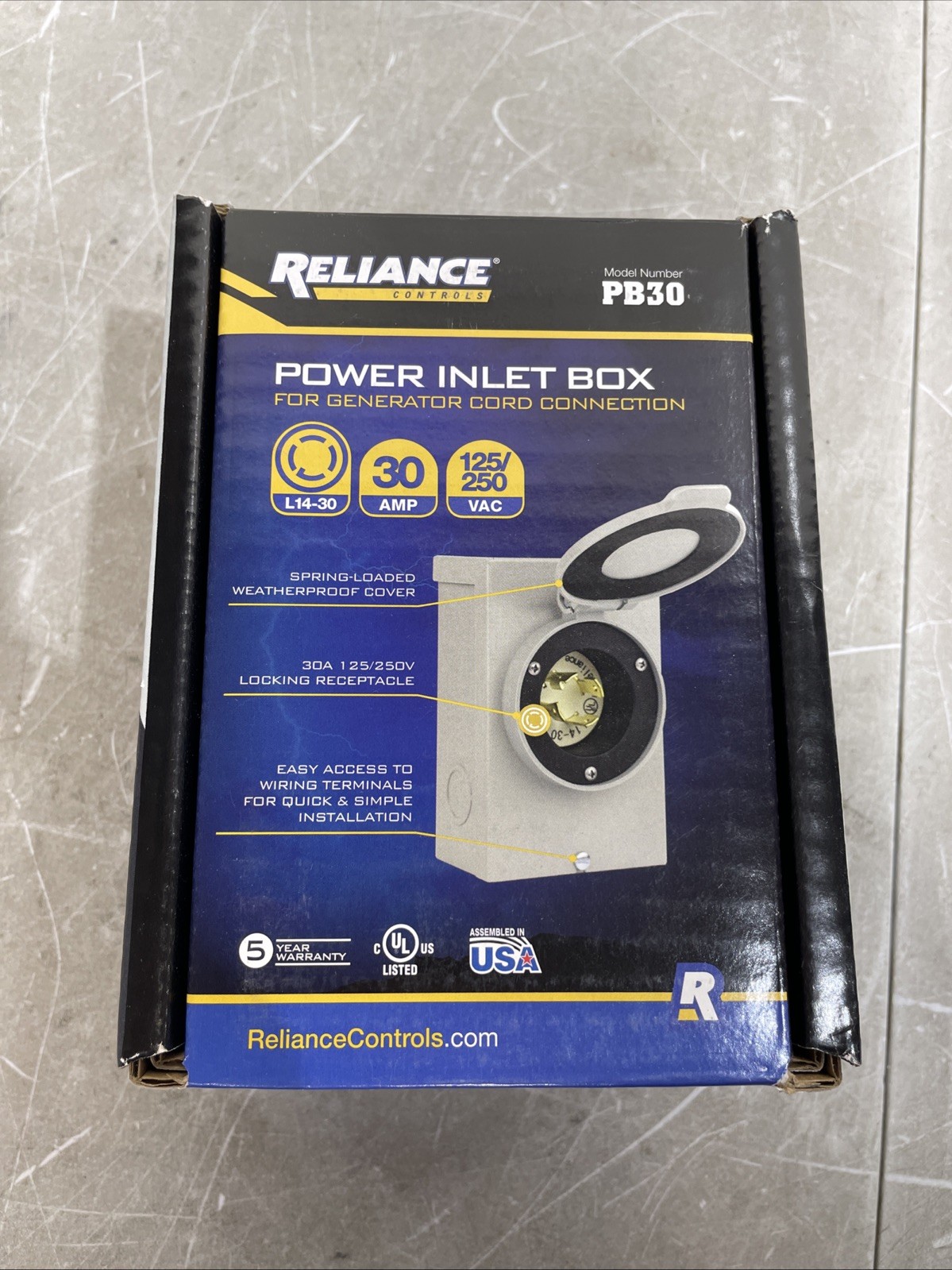 Reliance Controls Generators Up to 7,500 Running W PB30 30-Amp NEMA 3R Power