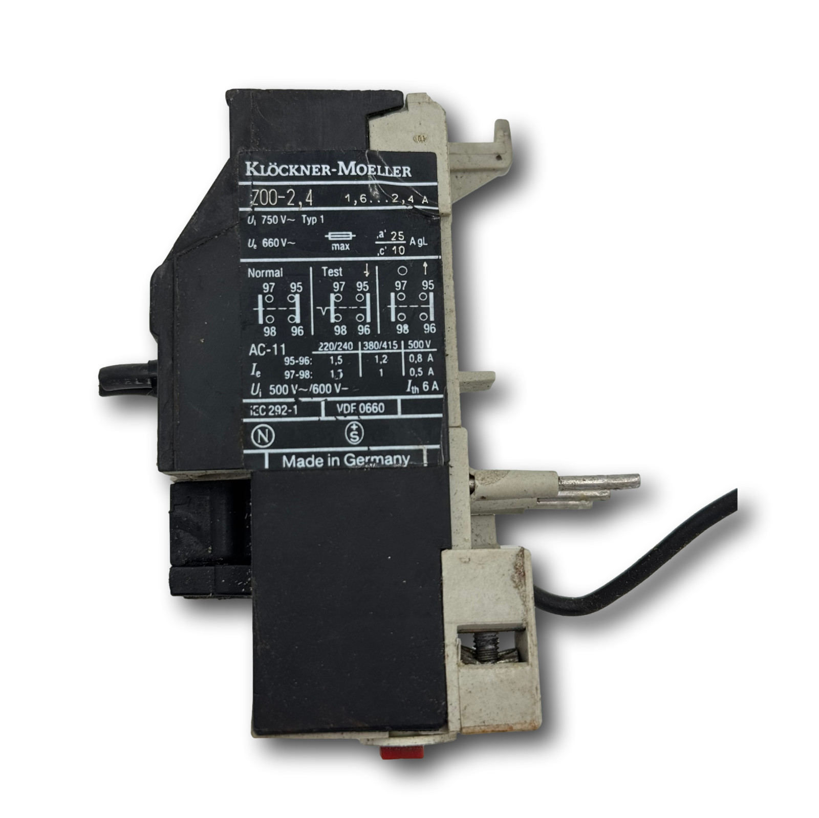 Moeller Z00-2 Z00-2.4 Overload Relay (Used) B103