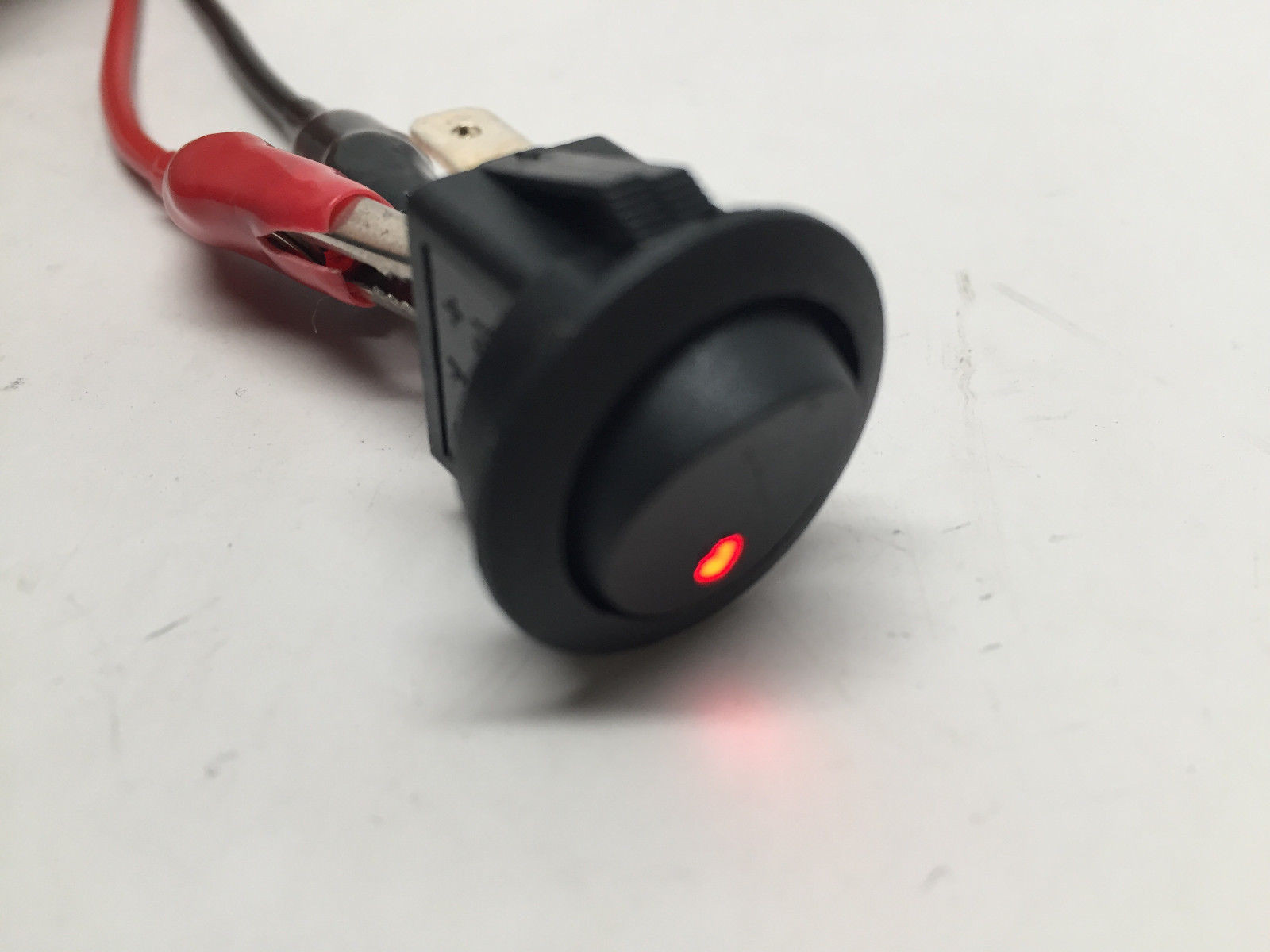 5 PCS MARINE BOAT AUTOMOTIVE CAR ROUND RED DOT LED ROCKER SWITCH SPST ON/OFF