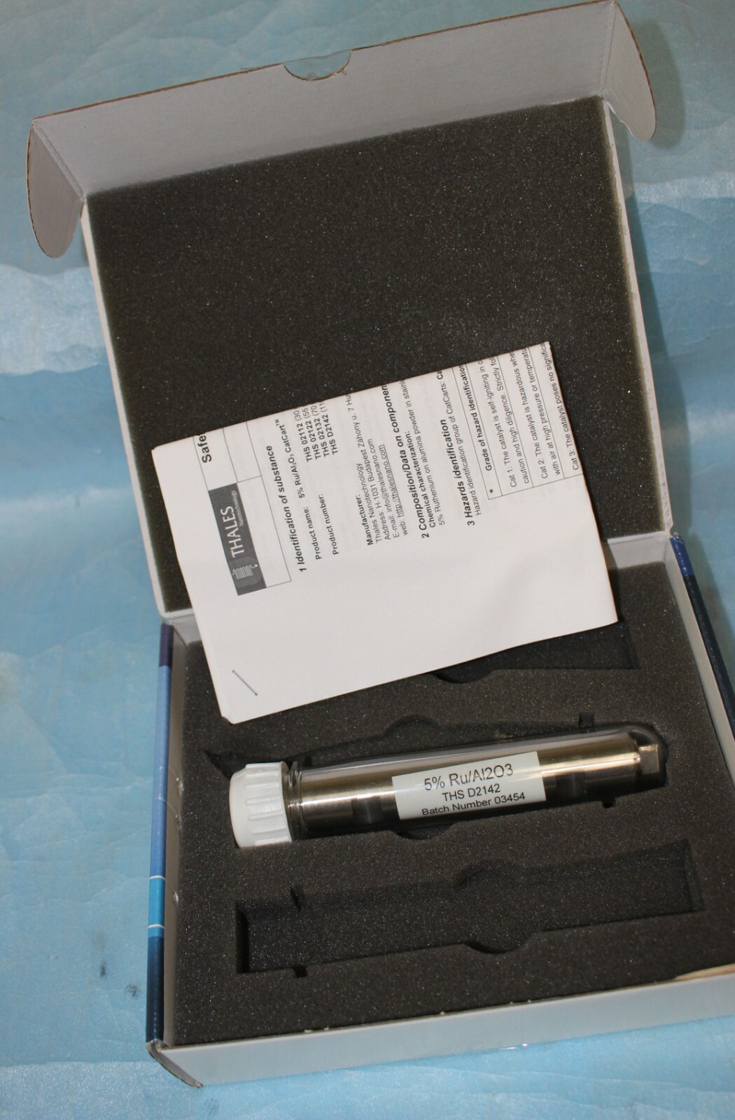 Thales Nano MidiCart Holder Catalyst Cartridge THS D2142-1EA 5% Ru/Al2O3