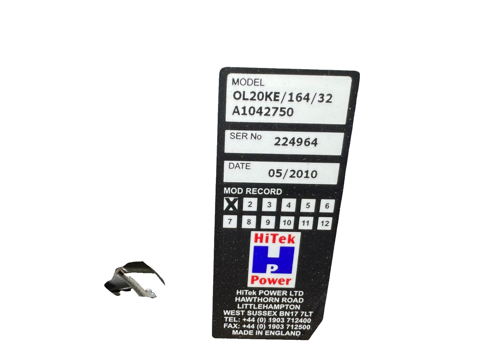HiTek OL20KE/164/32 HIGH VOLTAGE 160kV Power Supply with Negative Stack