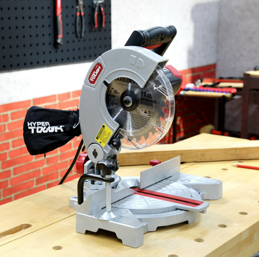 Hyper Tough 9 Amp 7-1/4 inch Corded Compound Miter Saw with Laser Guide, New