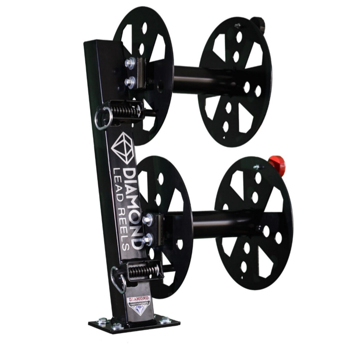 Diamond Welding Lead Reel 10″ Black Heavy Duty Fixed Base – Made in USA