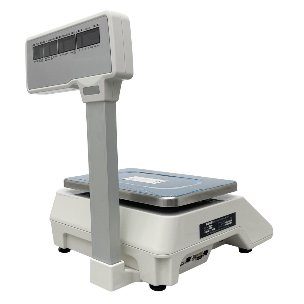 30Kg/66Lbs Digital Price Computing Scale Thermal Printer Four-window Pole Market
