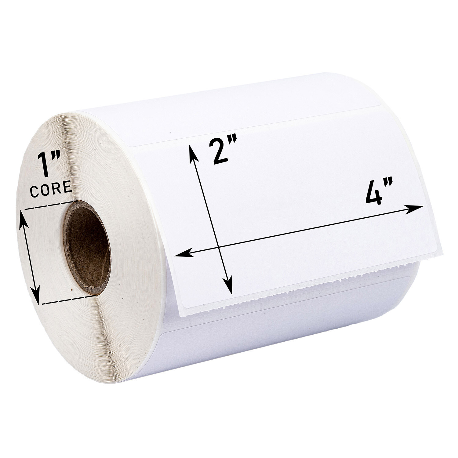 ZEBRA / ELTRON 4×2 (4″ x 2″) Thermal Labels – (1) Roll of 750 Labels – 1″ core