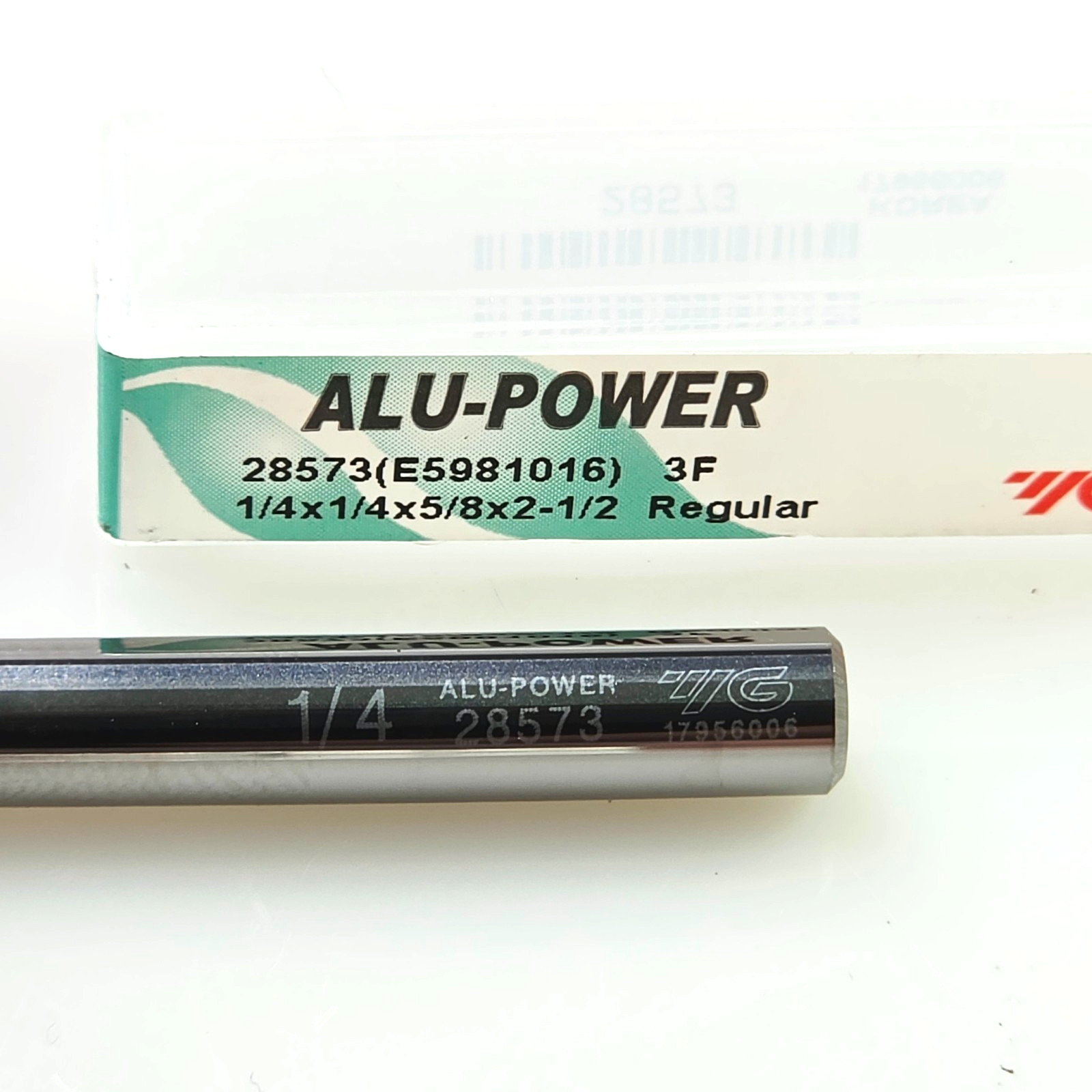 YG 1/4″ x 1/4 x 5/8 x 2-1/2 SQ Solid Carbide End Mill 3 Flute 28573 ALU-POWER