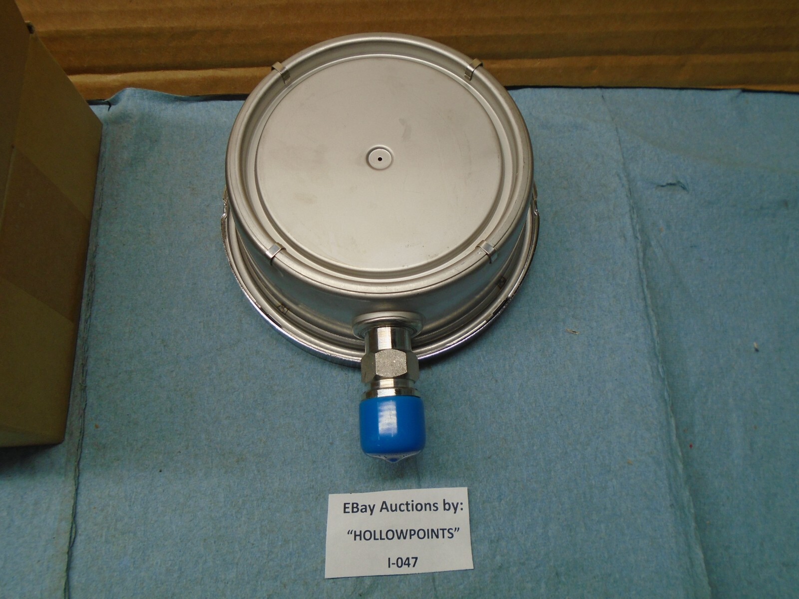 Reotemp New Pressure Gauge PT45T1A2P35-D-T 4.5″ 1/2 NPT 316 SS 0-6000psi I047