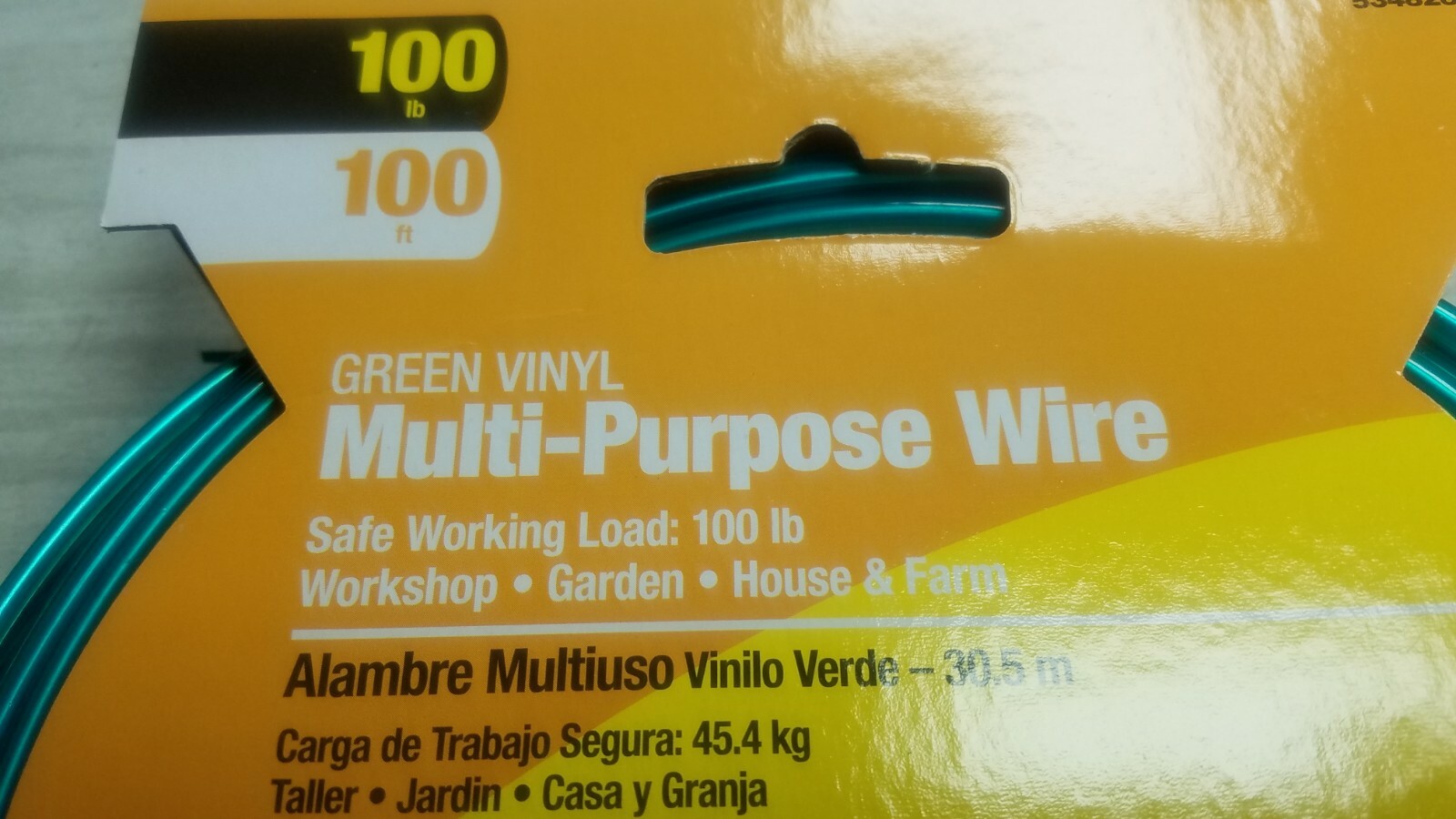 Multi purpose WIRE plastic coated 100 ft 30.5 M or 100 ft (2 PACK )