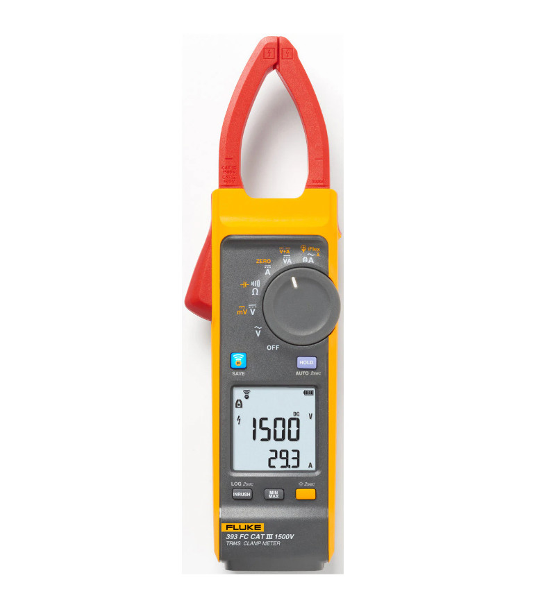 Fluke 393 FC CAT III 1500 V True-rms Clamp Meter with iFlex DC Power Solar IP54
