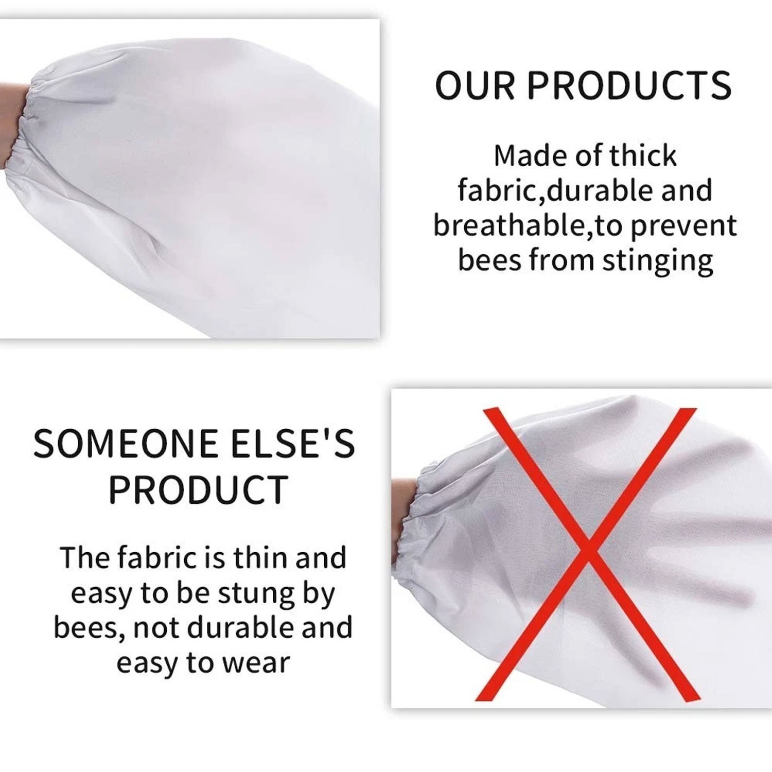 Bee Suit XXL with Veil Hood Full Body Protective Beekeeping Suits White