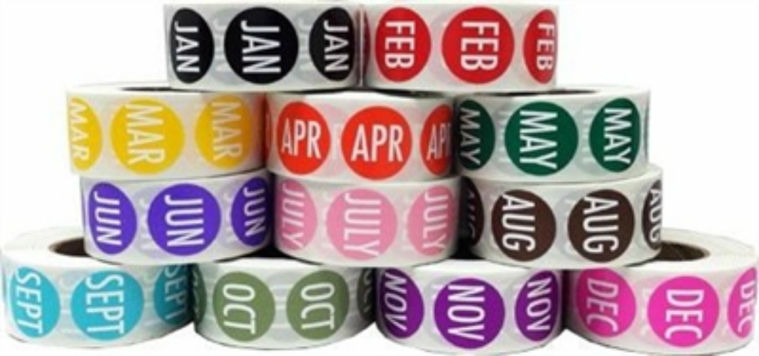 Months of the Year Jan – Dec Stickers | 0.75″ Round | 500 Pack | Pick a Month