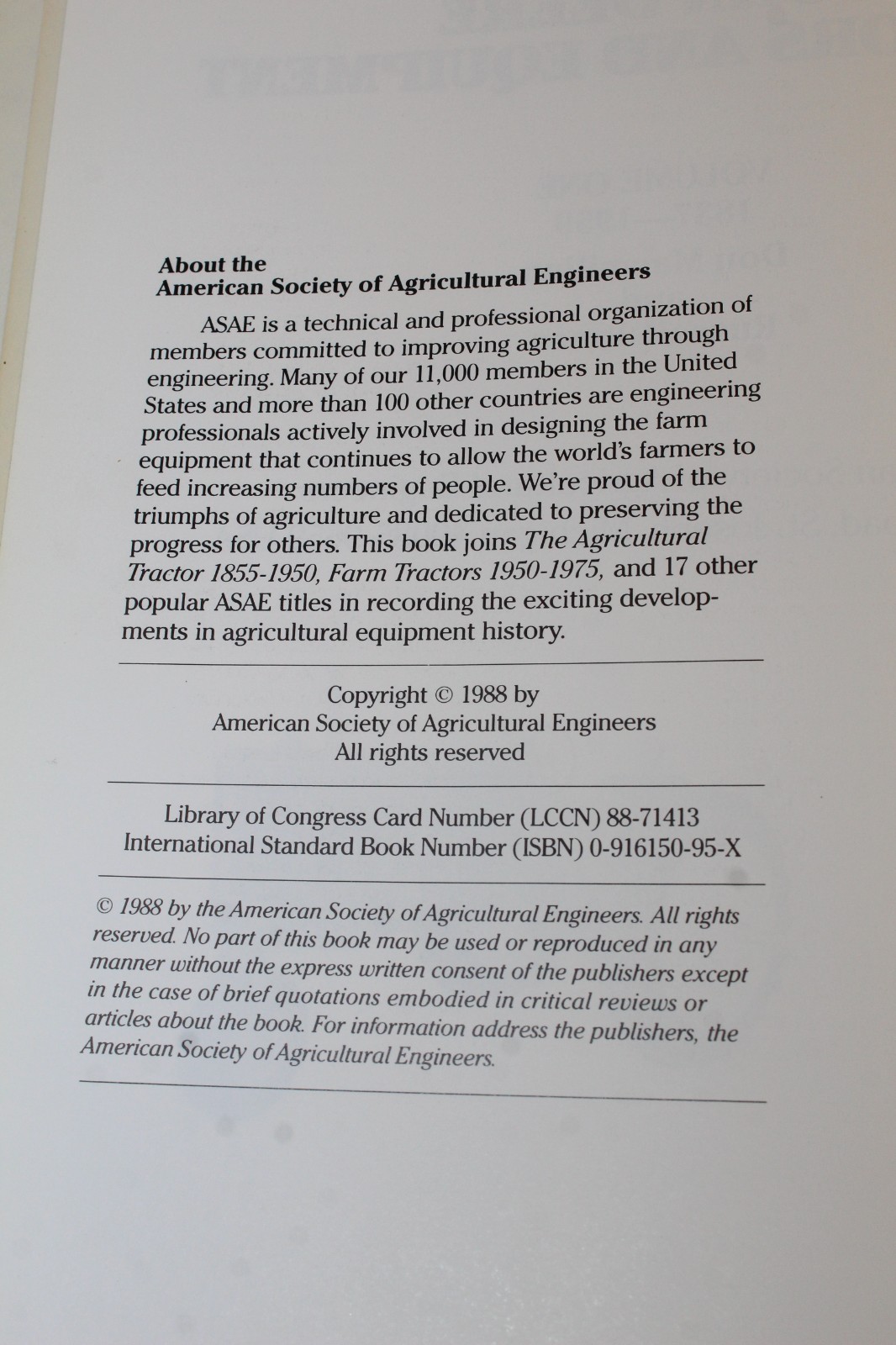 John Deere Tractors and Equipment Volume One 1837-1959