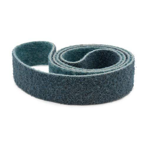 2 X 72 Inch Non Woven Surface Conditioning Sanding Belts – Blue Fine – 3 PACK