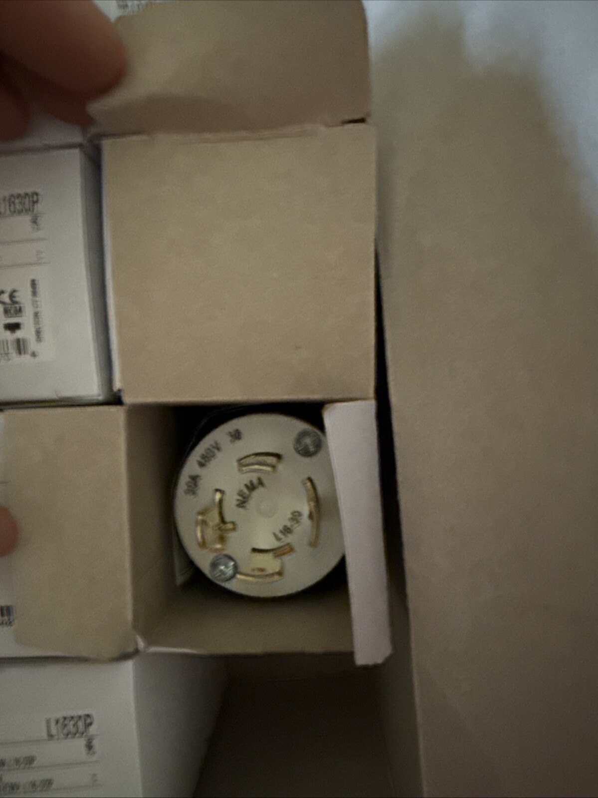 New NEMA L16-30P Plug, 30A, 480V – Iron Box # IBX-L1630P
