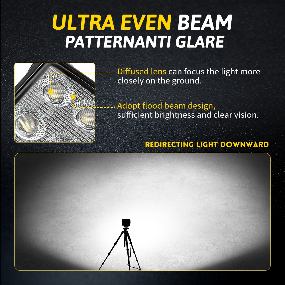 2x Powerful New 6X4 LED Work Light For Truck Flood Light 12V 24V Tractor lights