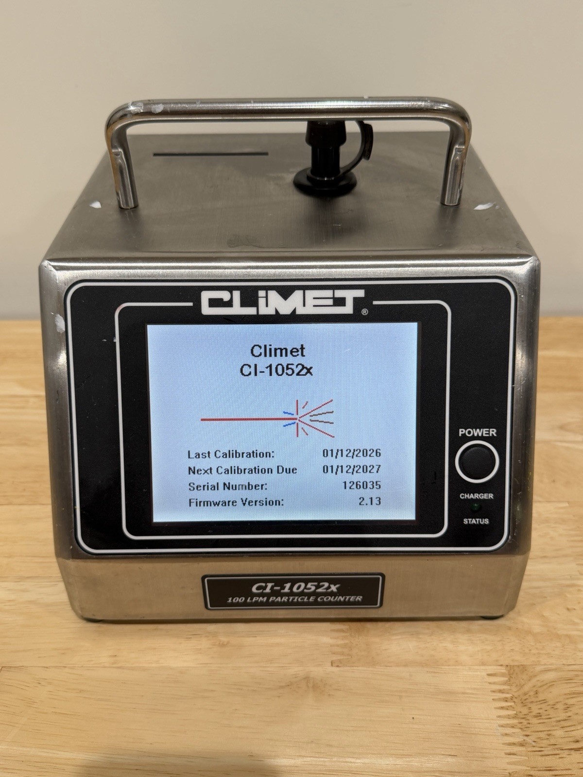 Climet CI-1052x-01 100 LPM Airborne Particle Counter CI-1052x – 2026 Calibration