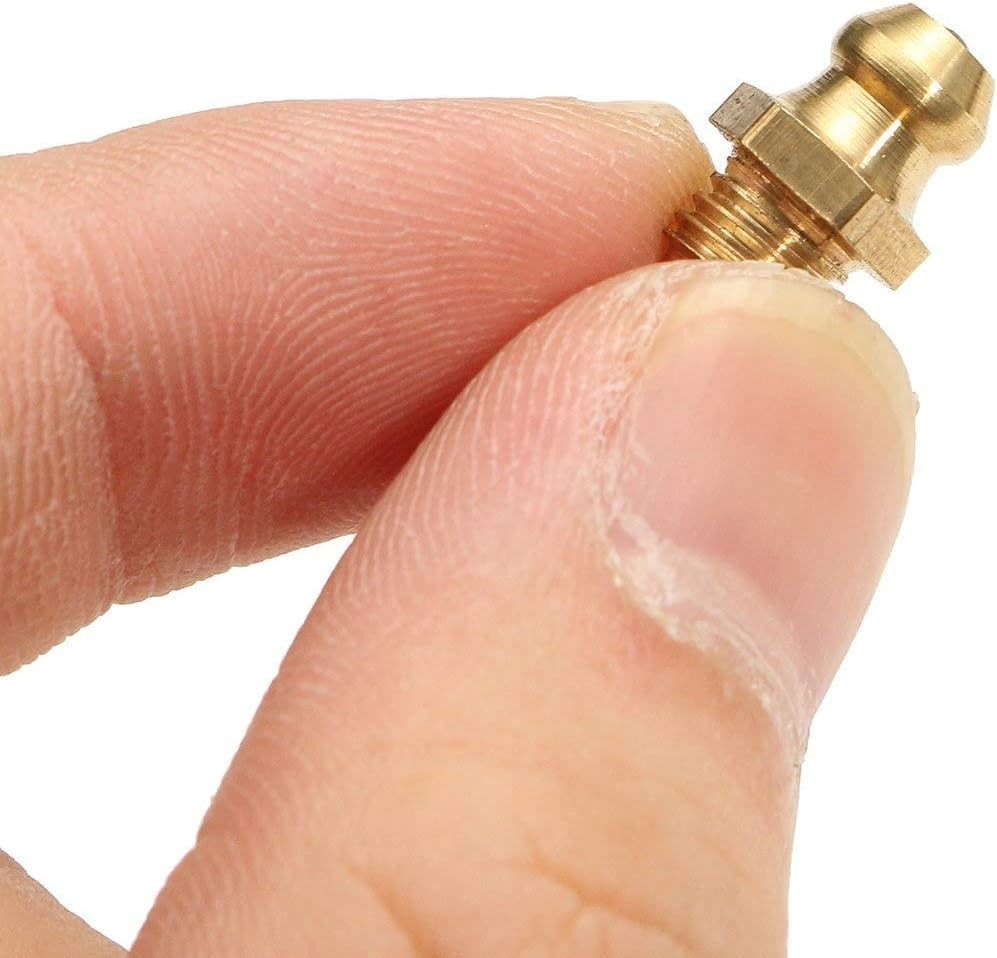 25 Pcs/Set 1/4-28 SAE-LT Copper Taper Thread Grease Zerk 1/4 inch,