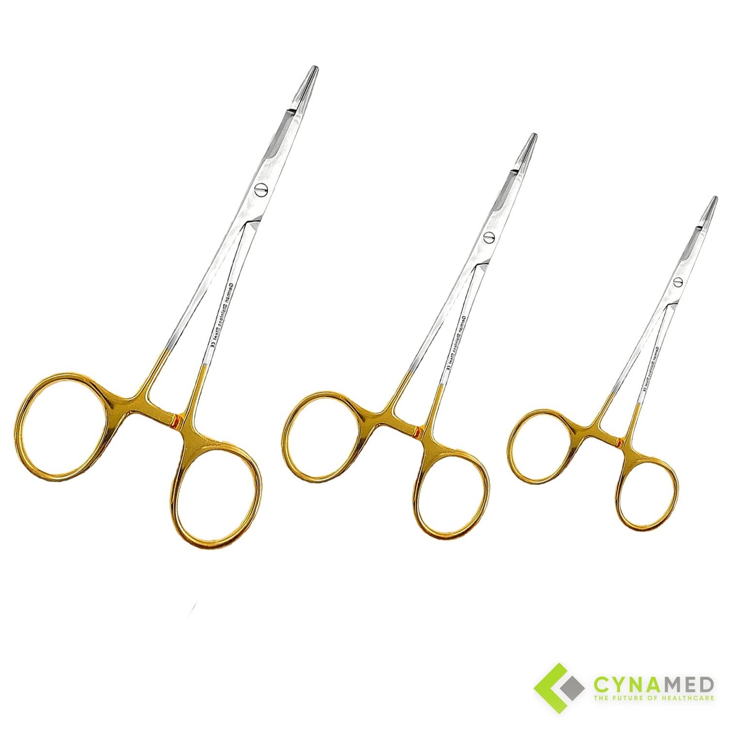 Cynamed TC Olsen Hegar Needle Holder with Tungsten Carbide Inserts Golden Rings