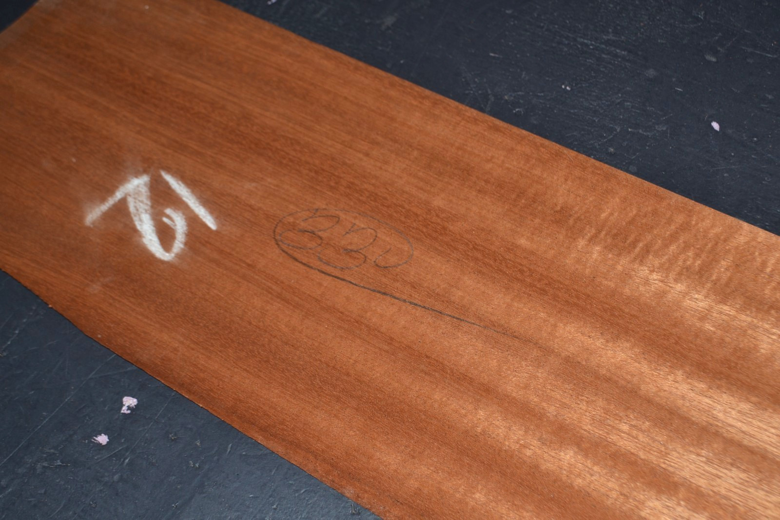 Mahogany Wood Veneer Sheet 7.5 x 38 inches 1/42nd BLEMISHED 4668-92