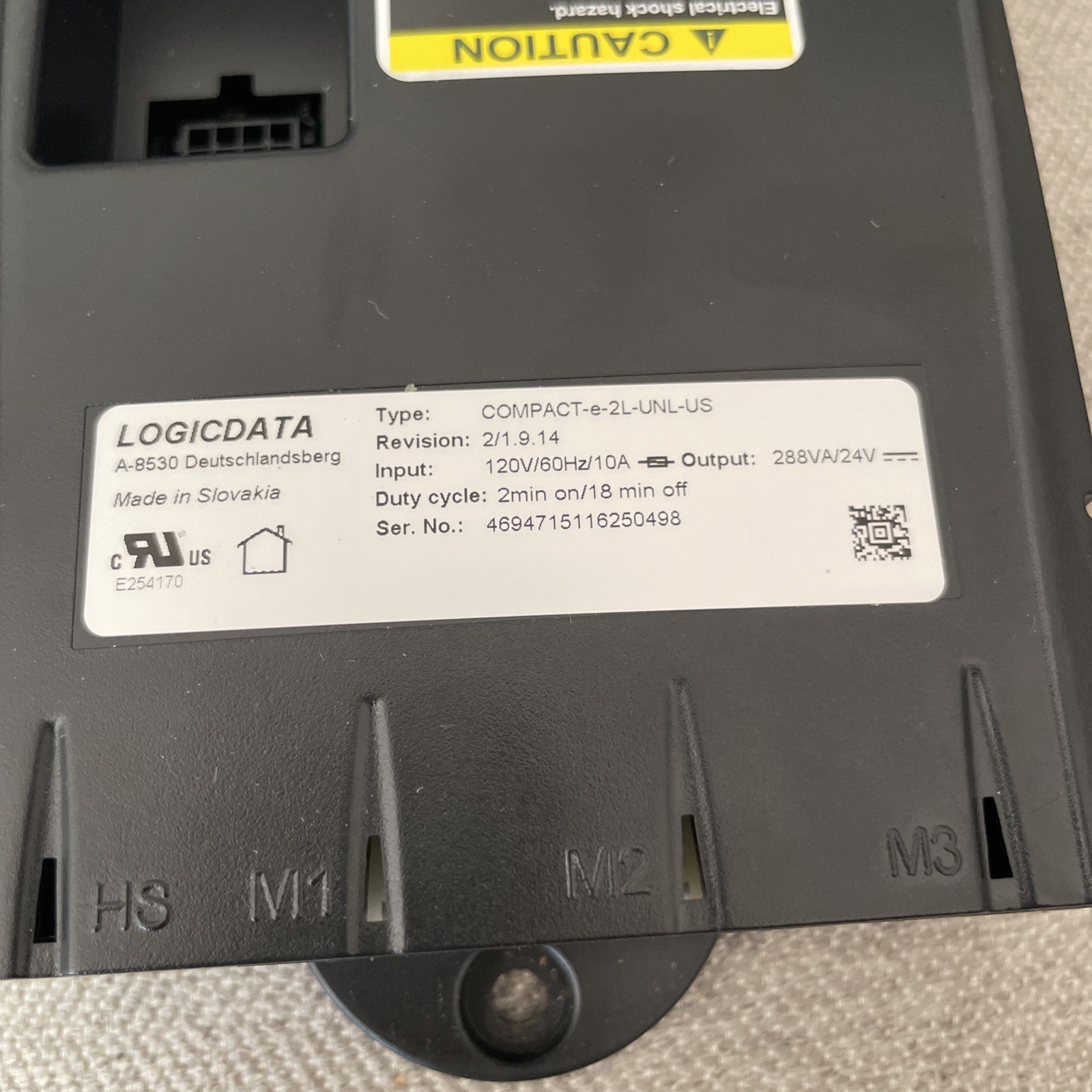 LOGICDATA COMPACT-e-2L-UNL-US Control Unit For Height-Adjustable Desk, 120VAC