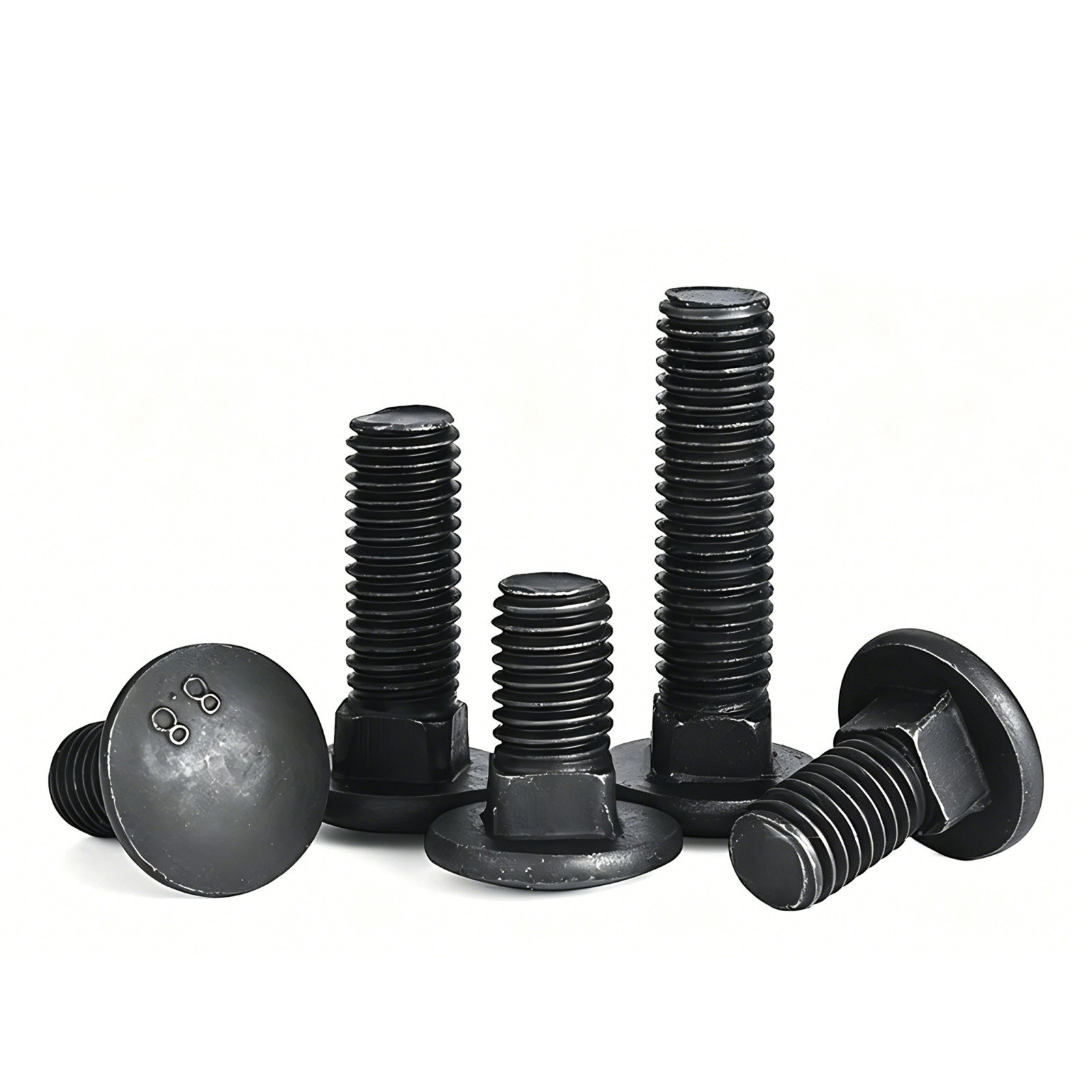 M6 M8 M10 M12 – M24 8.8 Grade Steel Carriage Bolts Cup Square Dome Screws Black