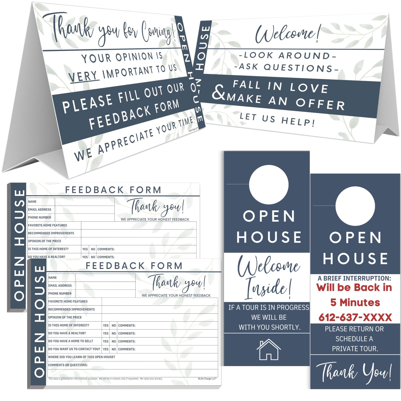 Open House Supplies. Real Estate Sign in Book Guest Registry Notepad for Coll…