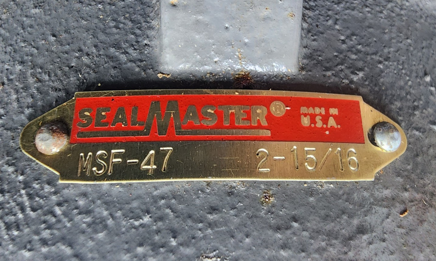 🤠 NEW SEALMASTER 2-15/16″ FOUR-BOLT FLANGE BALL BEARING UNIT MSF-47